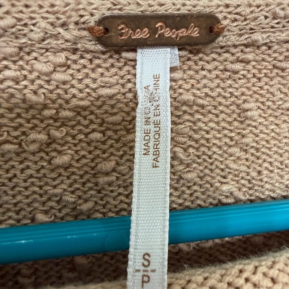 Free People Tan Knit Sweater